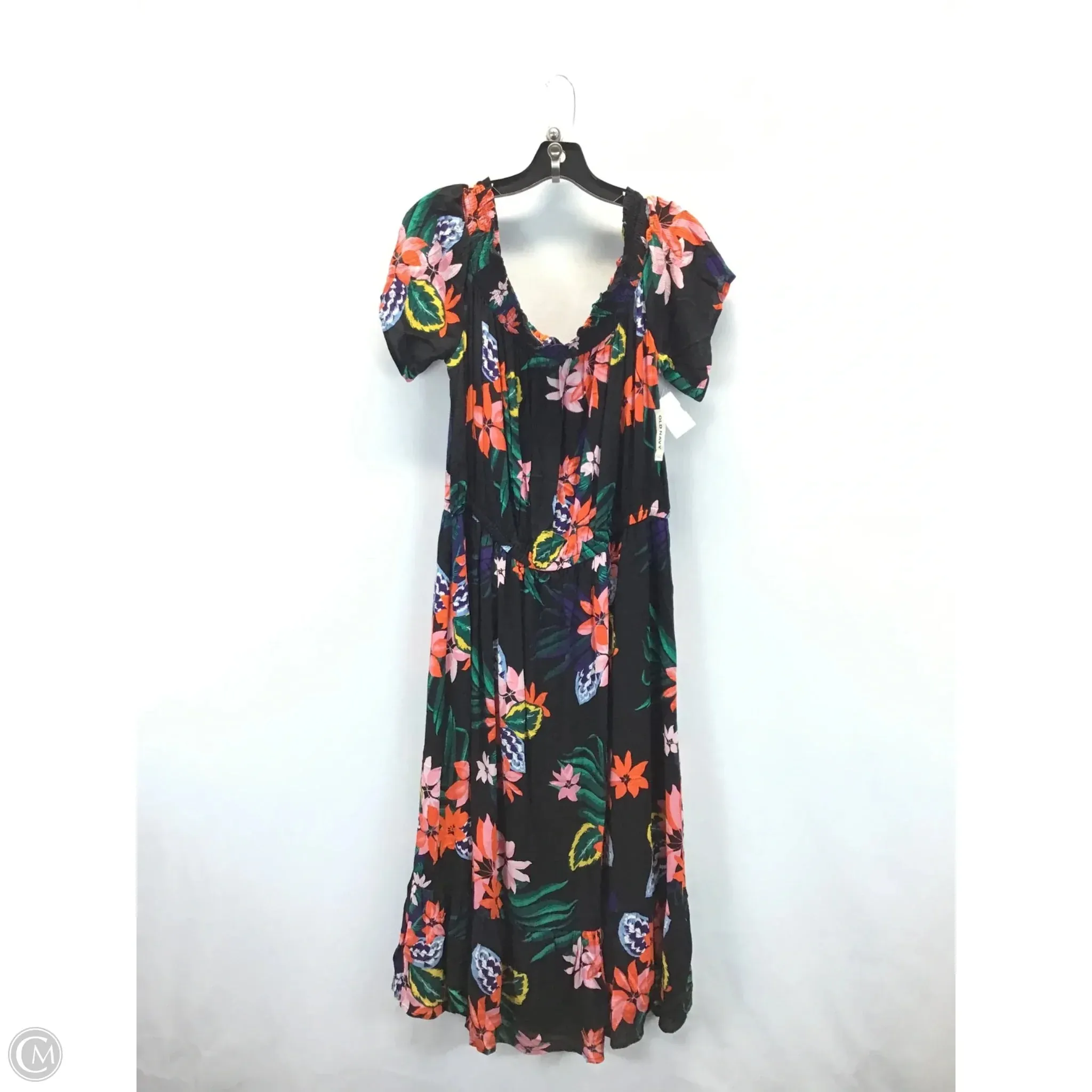 Dress Casual Maxi By Old Navy In Black & Orange. Size: Xl