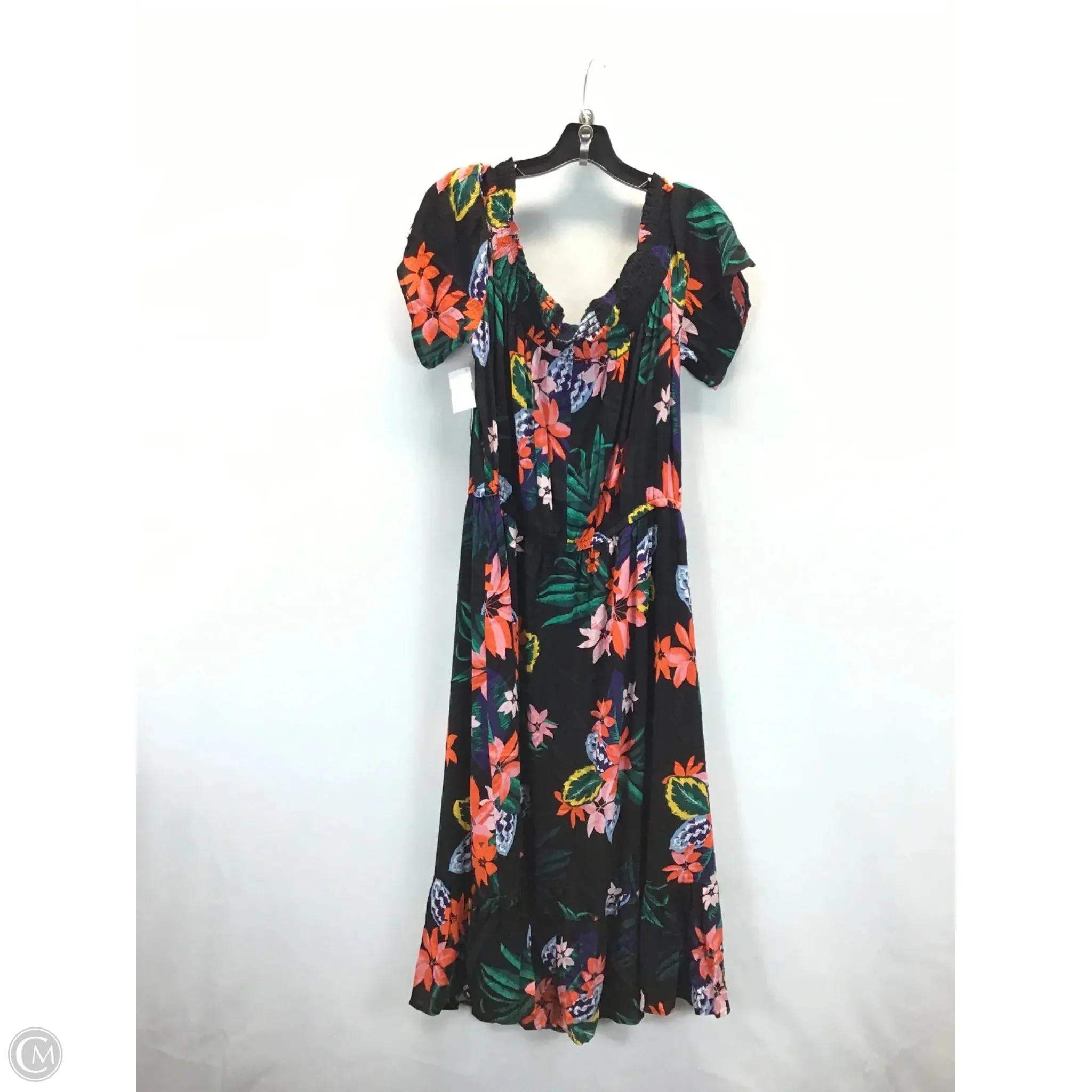 Dress Casual Maxi By Old Navy In Black & Orange. Size: Xl