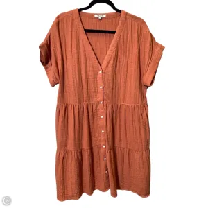 Dress Casual Midi By Madewell In Orange. Size: L