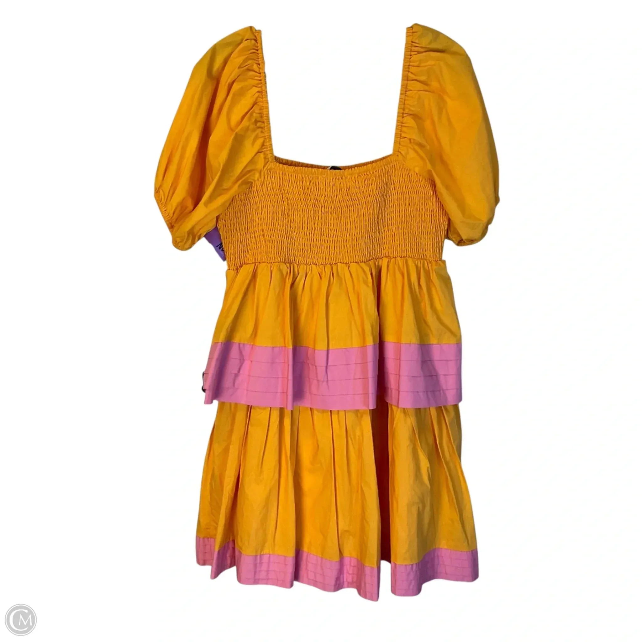 Dress Casual Short By English Factory In Orange & Pink. Size: L
