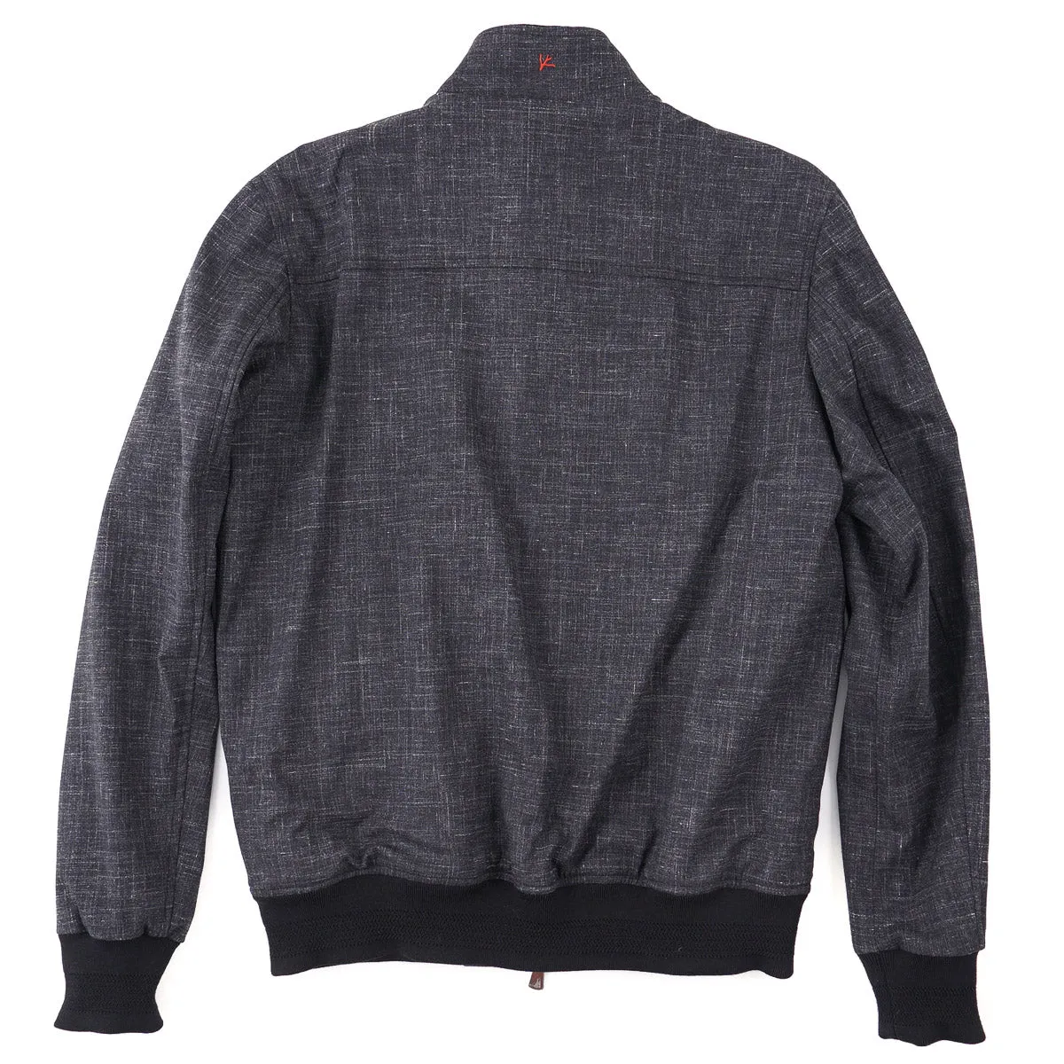 Isaia Wool-Silk-Linen Bomber Jacket