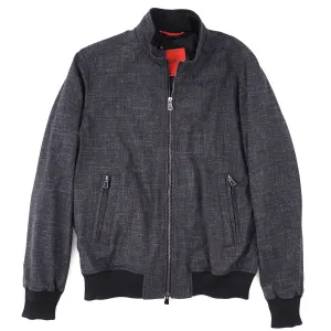 Isaia Wool-Silk-Linen Bomber Jacket