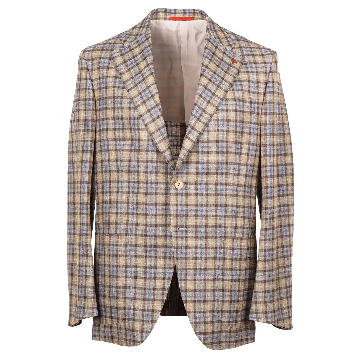 Isaia Woven Wool-Silk-Linen Sport Coat