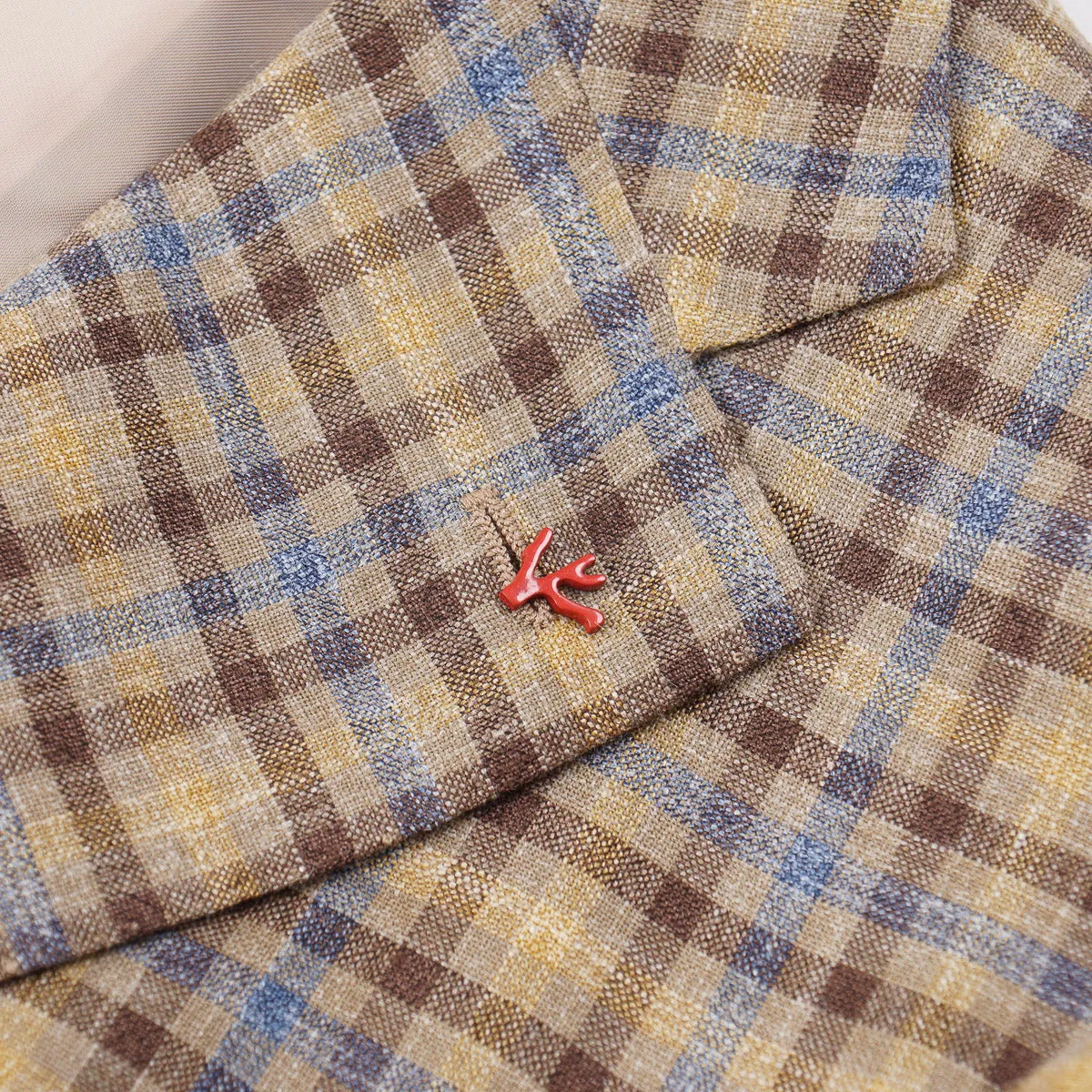 Isaia Woven Wool-Silk-Linen Sport Coat