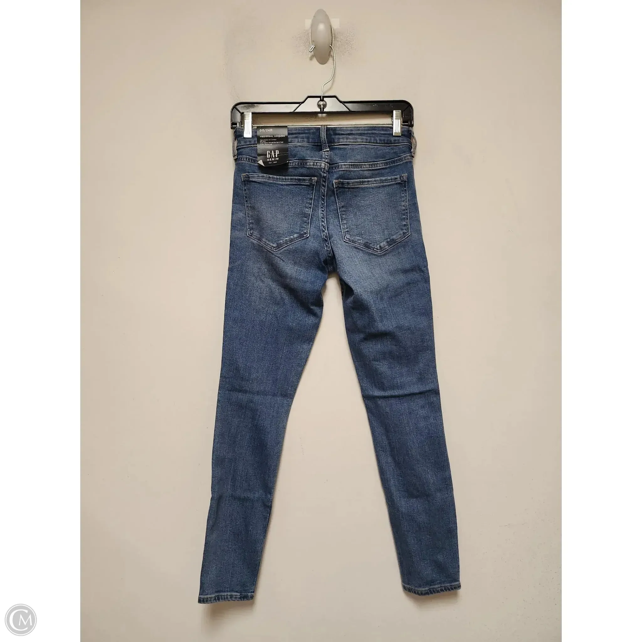 Jeans Skinny By Gap In Blue Denim. Size: 0