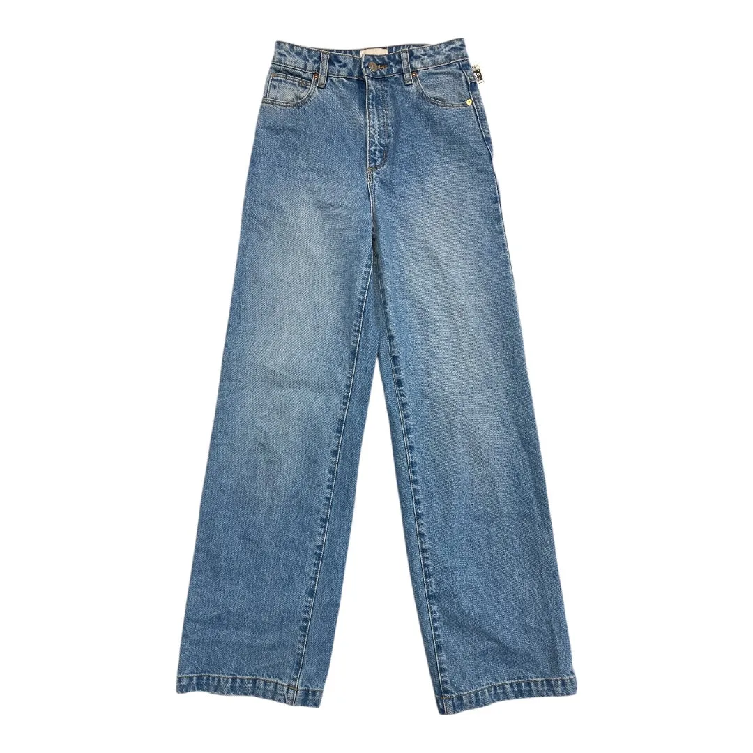 Jeans Straight By  A BRAND In Blue Denim. Size:4