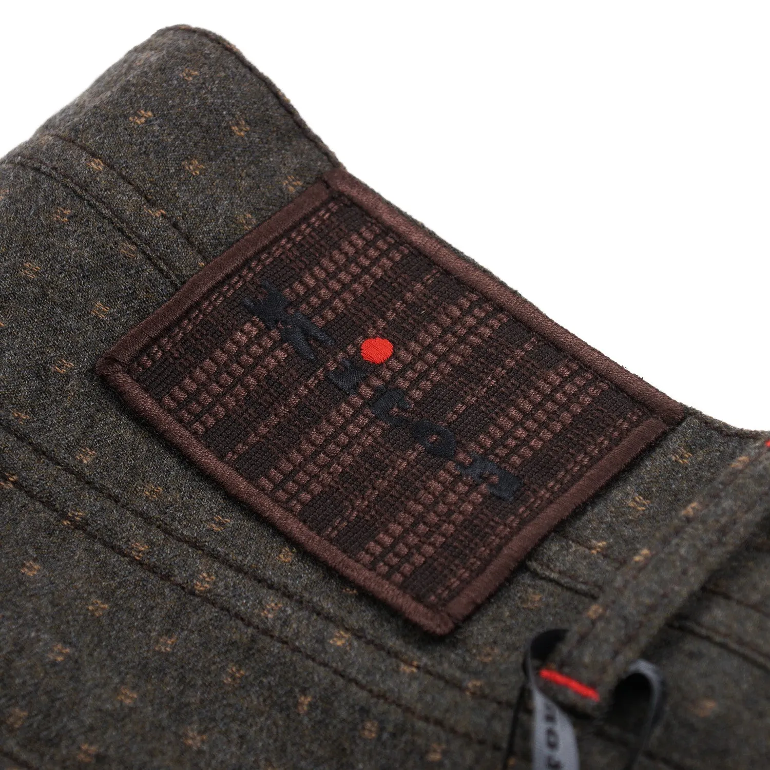 Kiton Slim Fit Five-Pocket Patterned Wool Pants