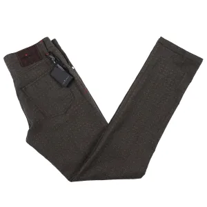 Kiton Slim Fit Five-Pocket Patterned Wool Pants