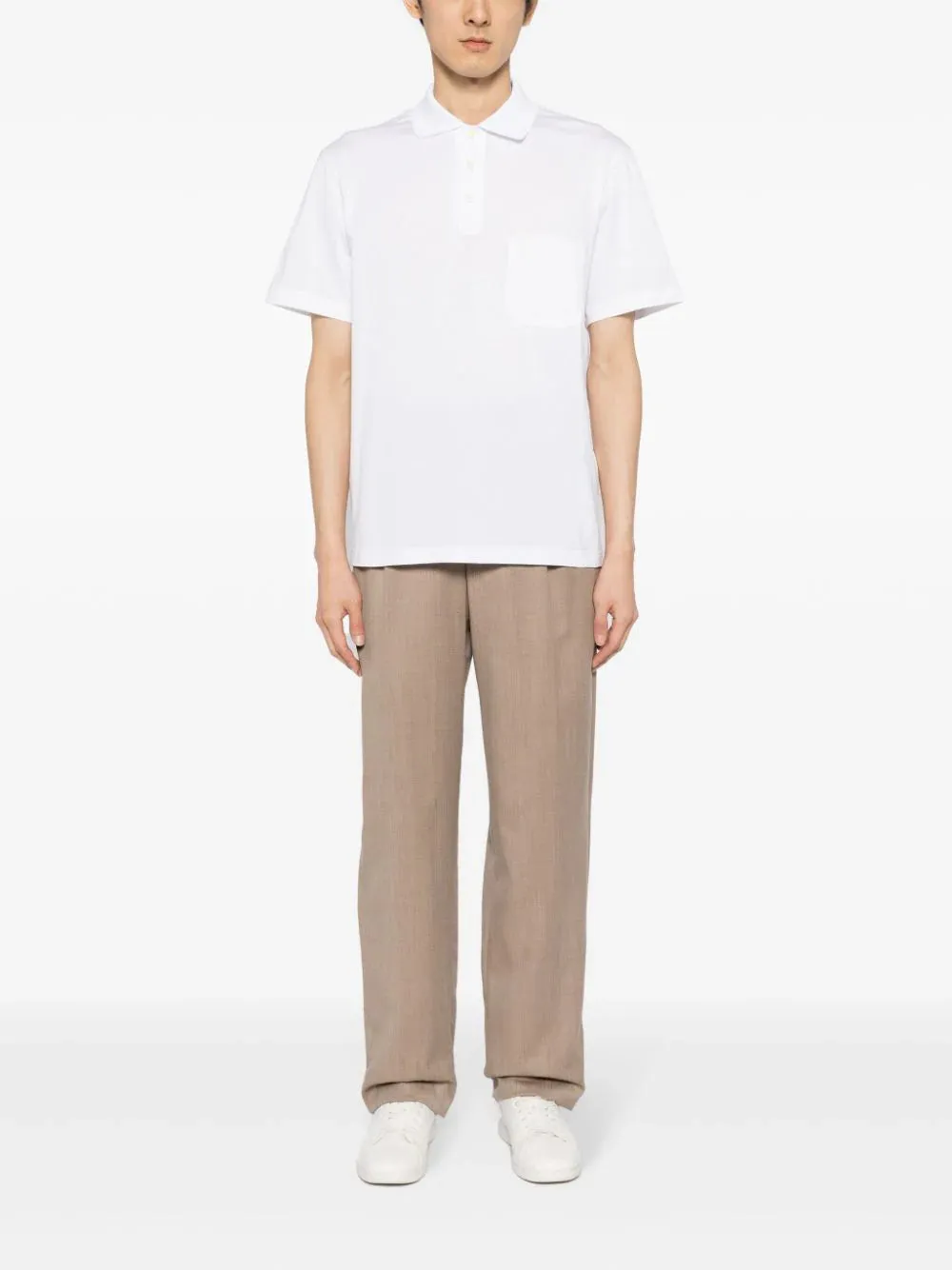 Logo-Tag Cotton Polo Shirt