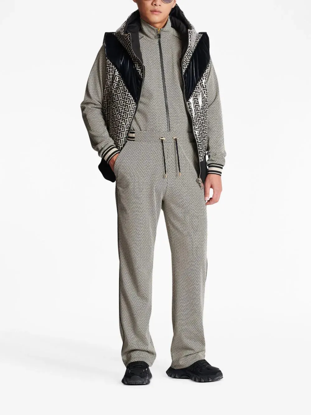 Mini Monogram-Jacquard Track Pants