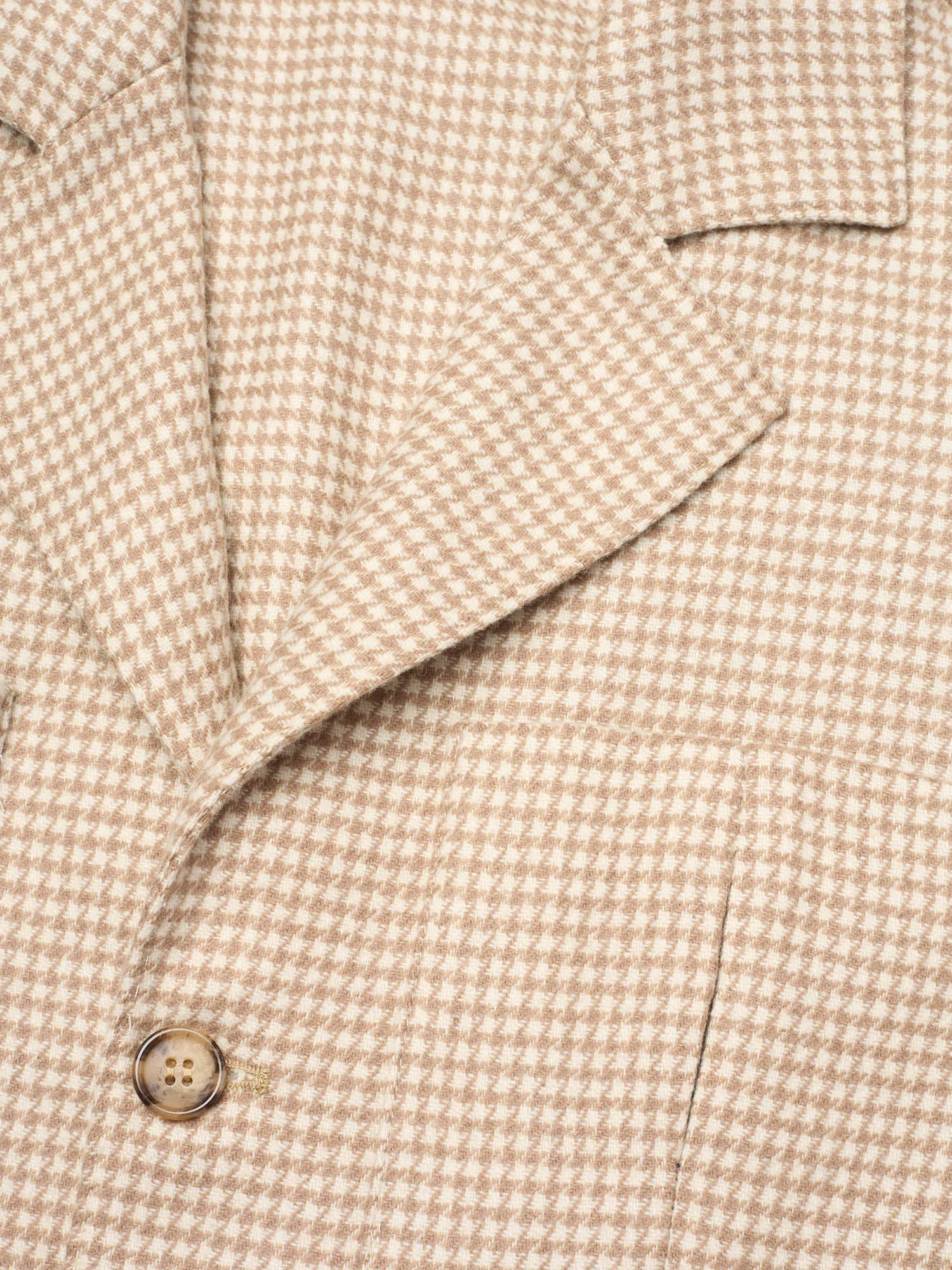 PIETRA SALATA Napoli John Beige Pied de Poule Wool Jacket Car Coat NEW Slim
