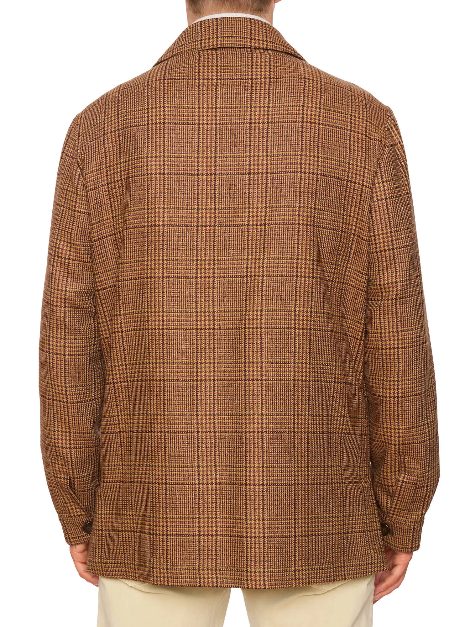PIETRA SALATA Napoli John Brown Prince of Wales Wool Travel Jacket NEW Slim