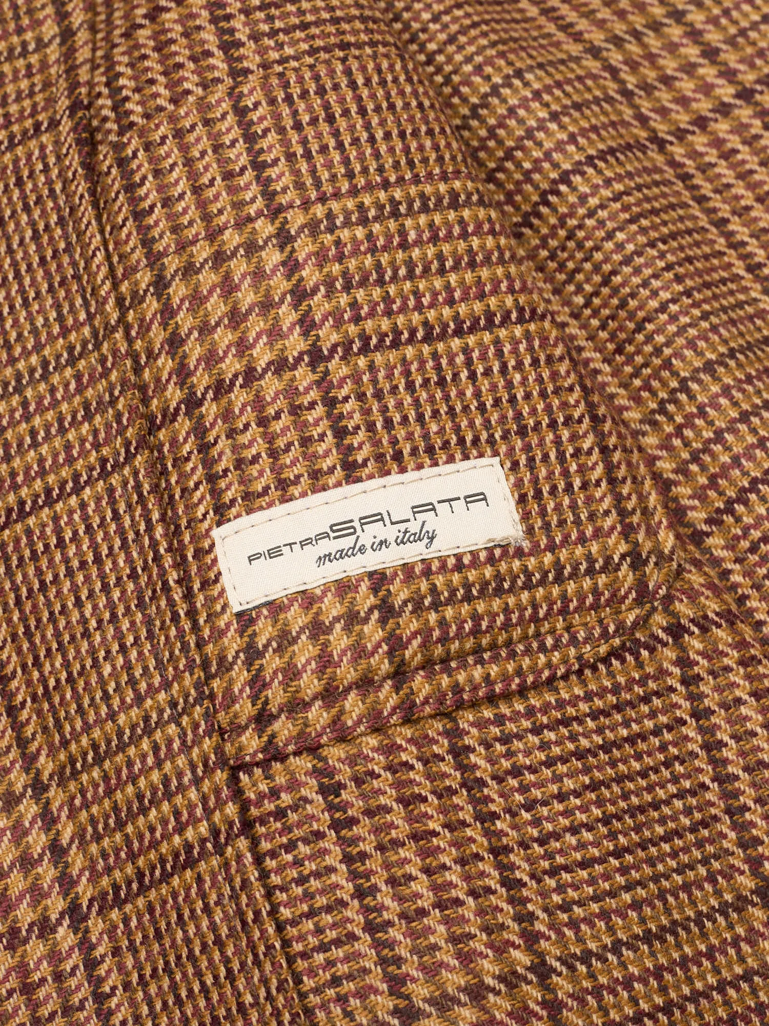 PIETRA SALATA Napoli John Brown Prince of Wales Wool Travel Jacket NEW Slim