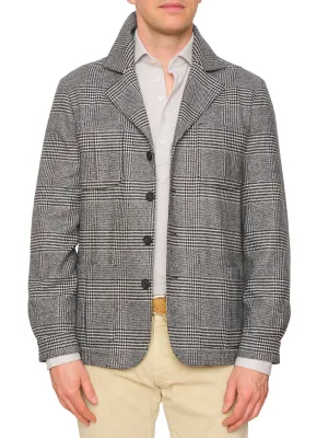 PIETRA SALATA Napoli John Gray Prince of Wales Wool Blend Jacket NEW Slim