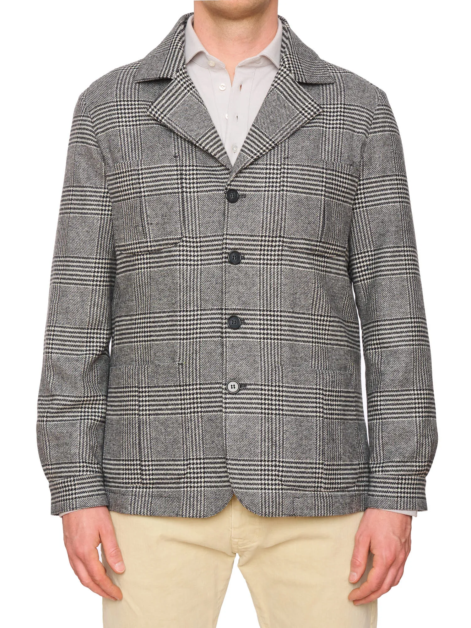 PIETRA SALATA Napoli John Gray Prince of Wales Wool Blend Jacket NEW Slim