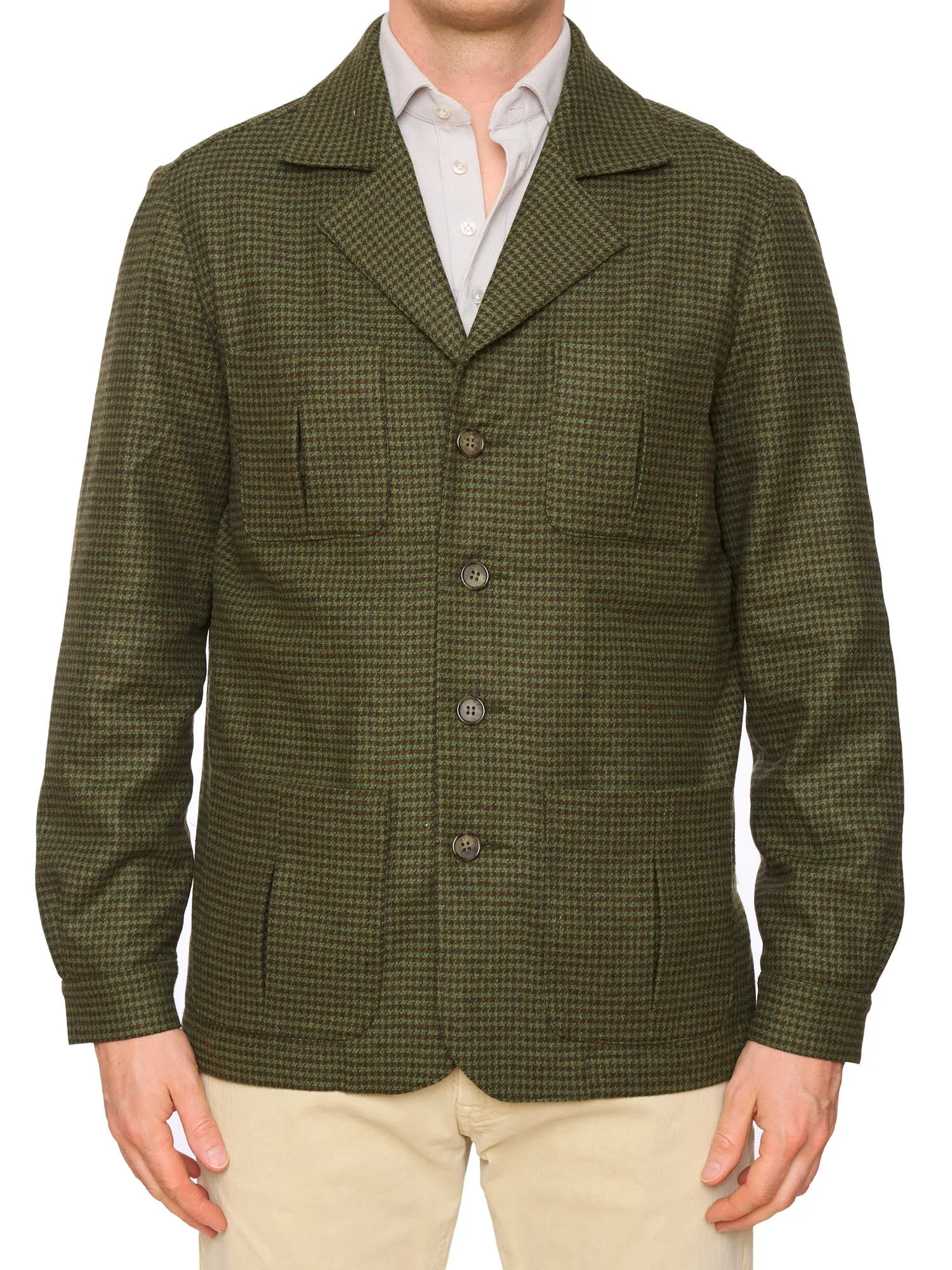 PIETRA SALATA Napoli John Green Pied de Poule Wool Travel Jacket NEW Slim