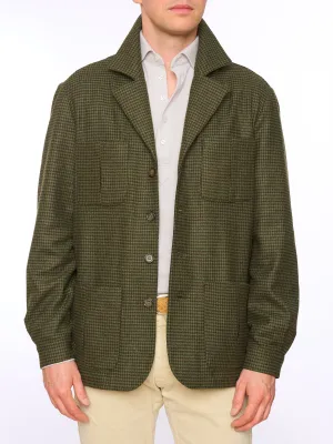 PIETRA SALATA Napoli John Green Pied de Poule Wool Travel Jacket NEW Slim