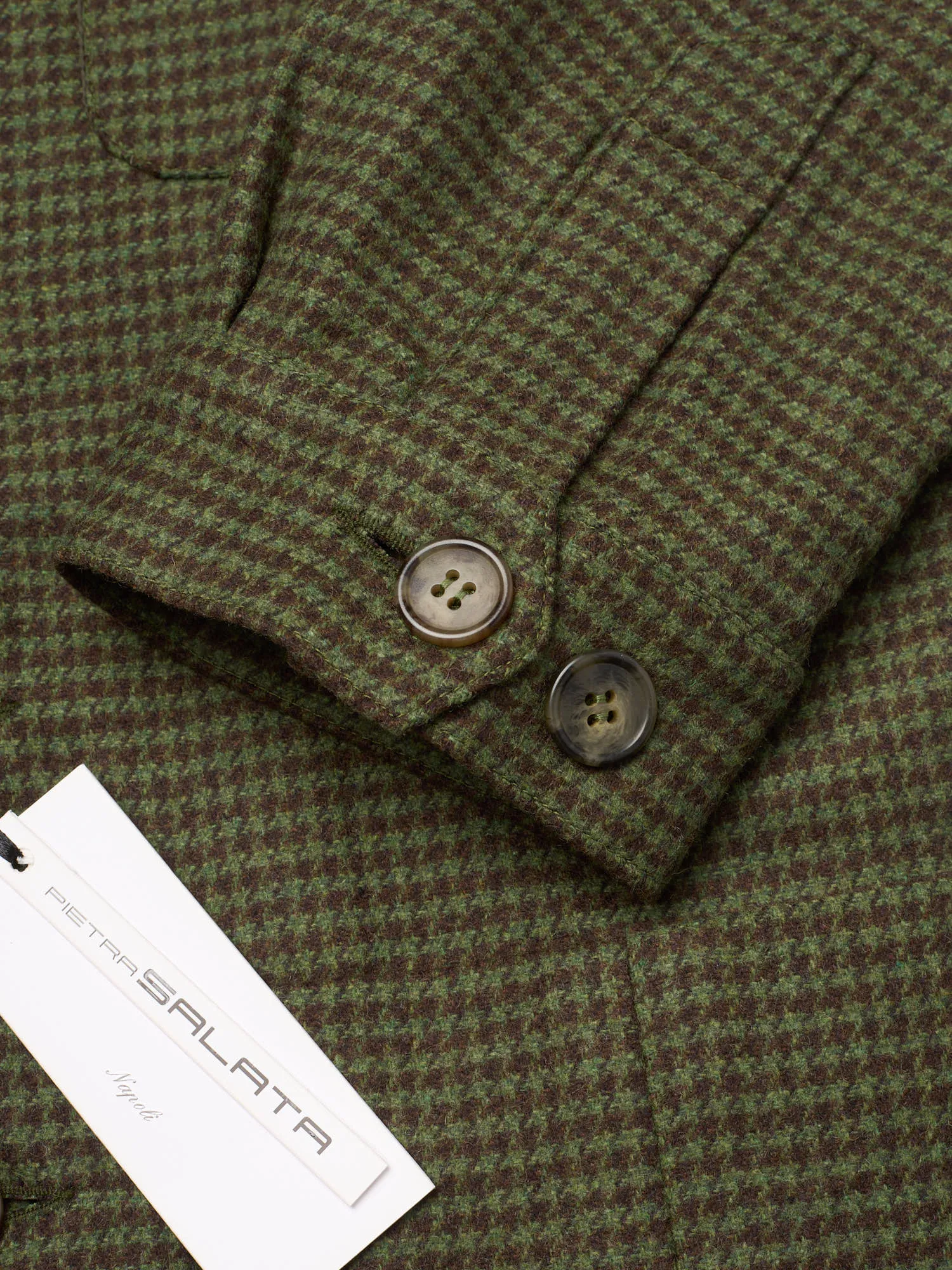 PIETRA SALATA Napoli John Green Pied de Poule Wool Travel Jacket NEW Slim