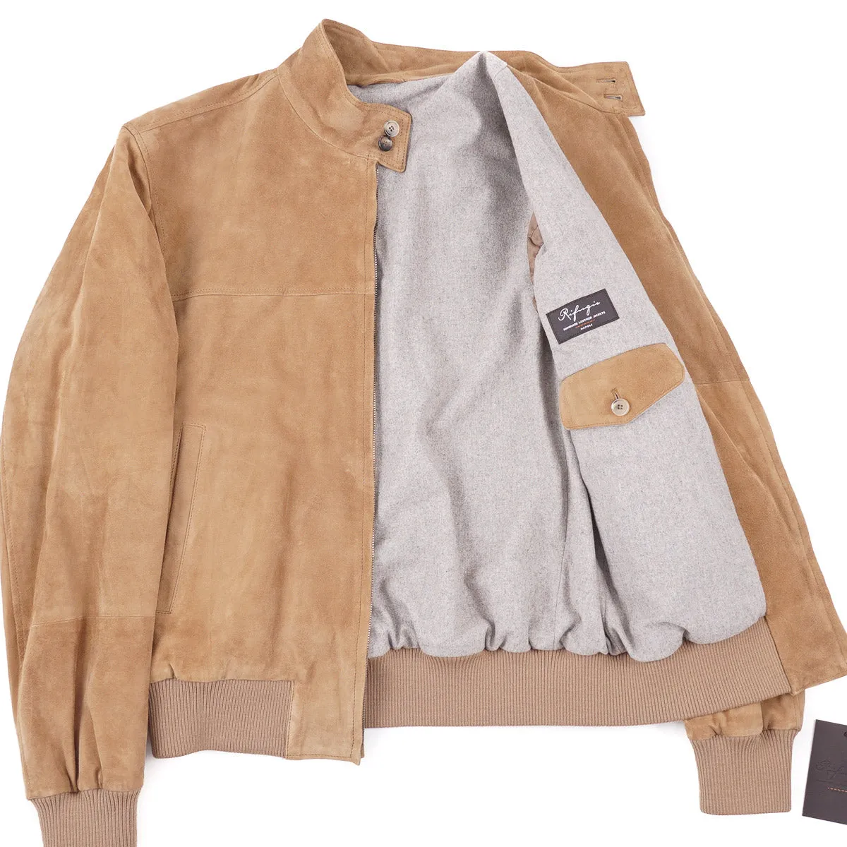 Rifugio Wool-Lined Suede Bomber Jacket