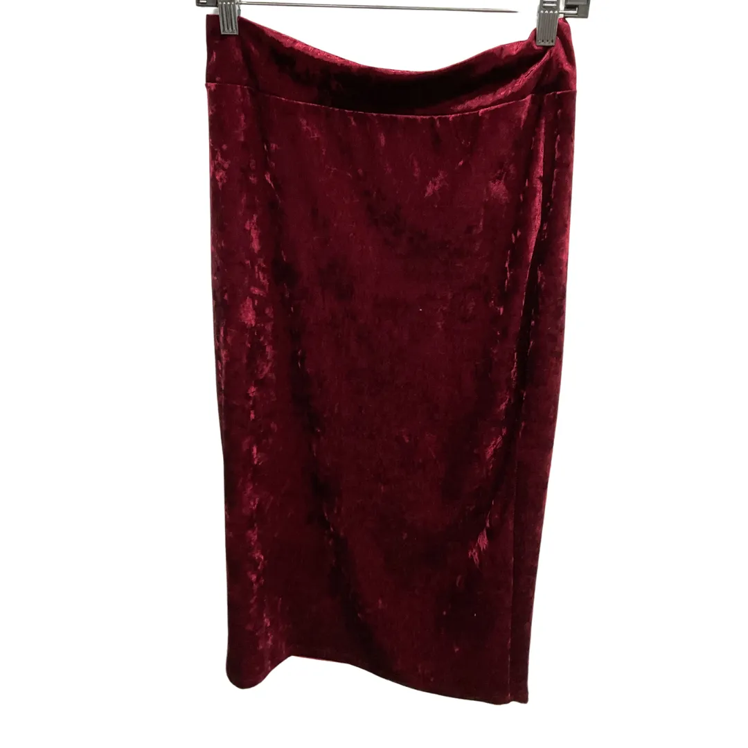 Skirt Midi By Windsor In Maroon. Size: L