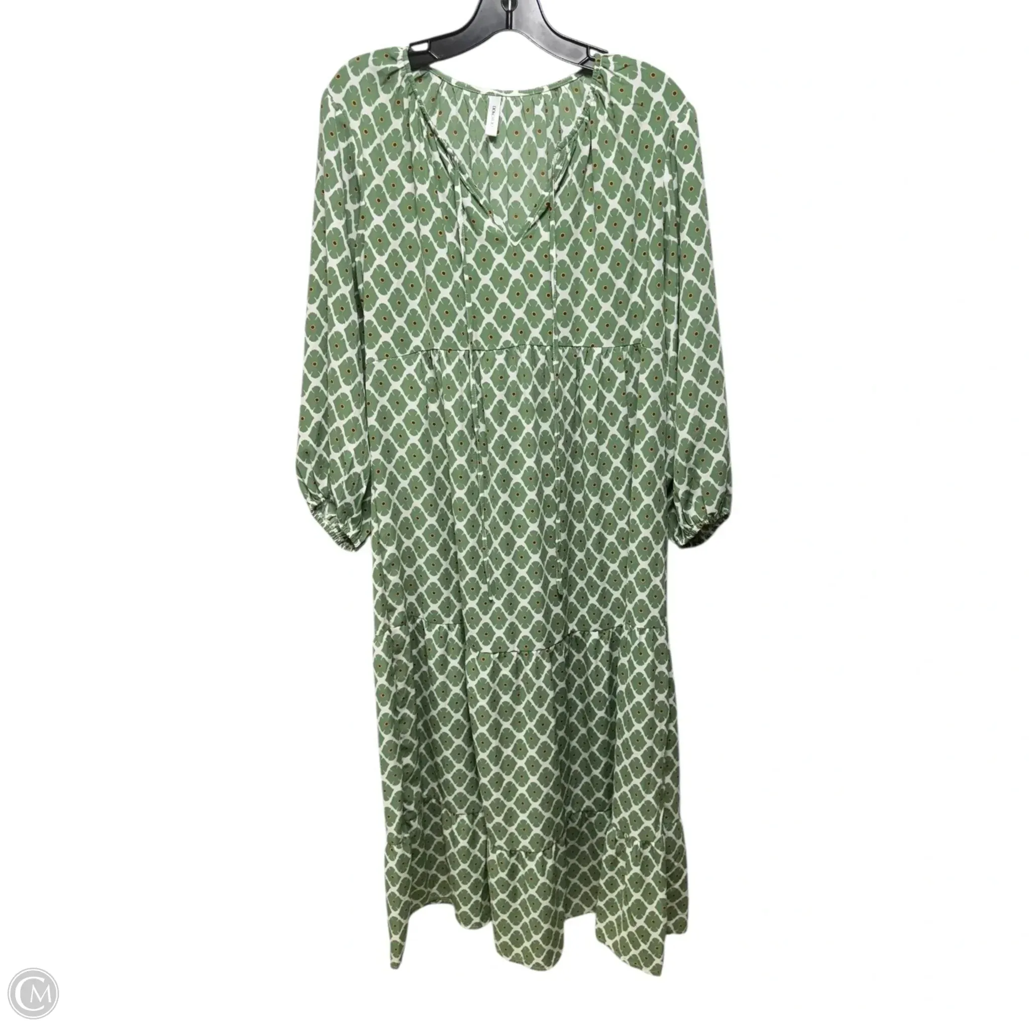 Tiered Dress Casual Maxi By Dokotoo In Green. Size: L