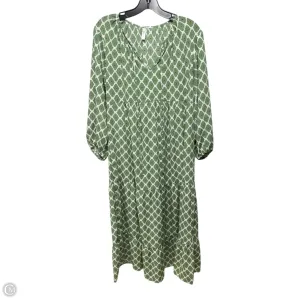 Tiered Dress Casual Maxi By Dokotoo In Green. Size: L