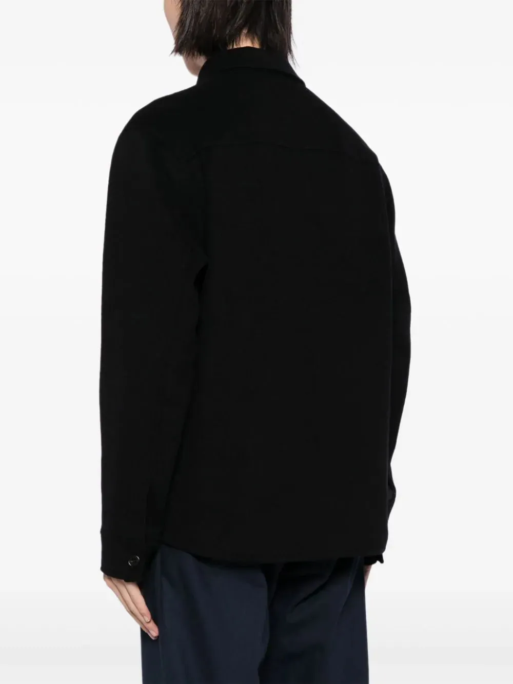 Zip-Up Felted Shirt Jacket
